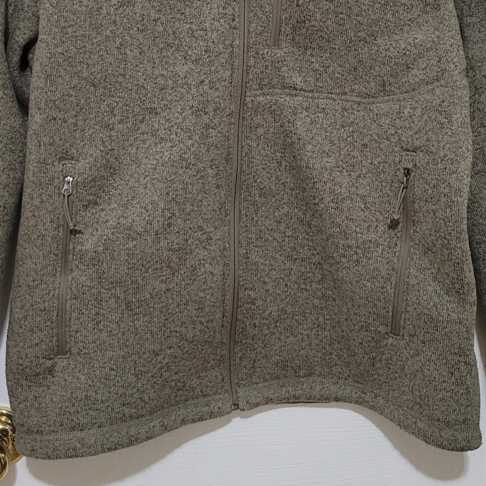 The North Face Mens Gordon Lyons Full Zip Fleece Jacket Heathered Green Large